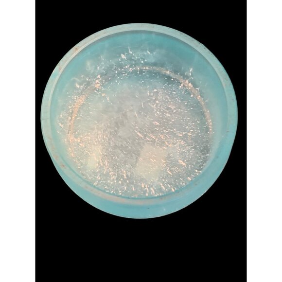 Vintage Eberling & Reuss Blue Frosted Pitted Glass Bowl Trinket Vanity RARE - Picture 5 of 7